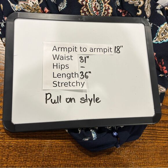 Rabbit Rabbit Rabbit paisley Floral print long sleeve Navy mini stretchy Dress - Picture 8 of 13